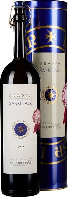 Граппа Poli Grappa Jacopo Poli Barili di Sassicaia Tenuta San Guido 40% 0.5 л tube